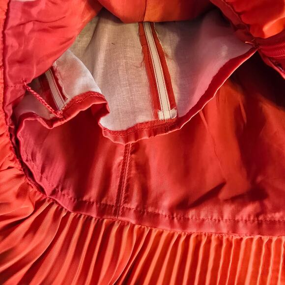 AMUR Lorena Mini Dress 14 Pomegranate Red Pleated Ruffle Cocktail Party NWT - Picture 7 of 12